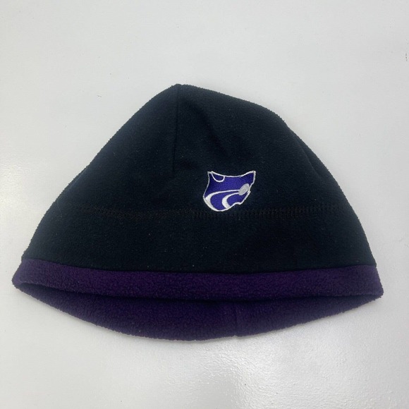 VTG Bula Kansas State Wildcats Beanie Hat Cap Black Purple Embroidered Made USA - Picture 7 of 11
